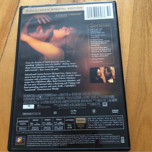 Unfaithful DVD Movie - Picture 2 of 4